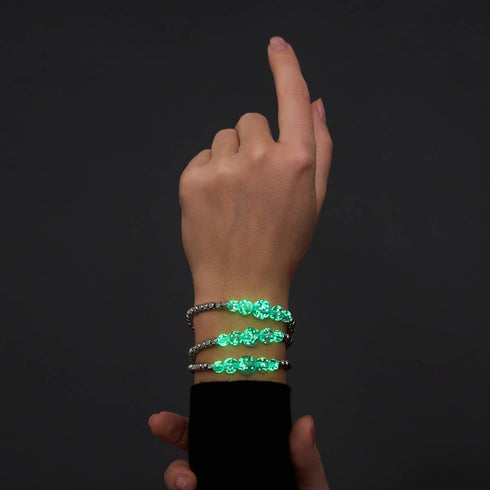 Lilas | Argent | Bracelet Cascade de Verre Luciole